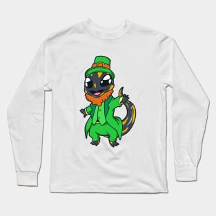 Salamander Leprechaun - St Patrick's Fire Salamander Long Sleeve T-Shirt